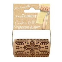 ScrapCooking Prägerolle aus Holz Häkelmuster