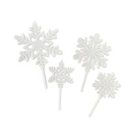 Cake Topper Set Snowflake, 4-teilig
