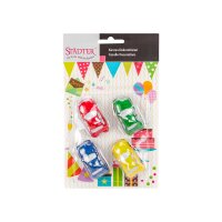 Städter Kerzen Set Autos, 4-teilig