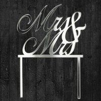 Coximus Cake Topper Mrs & Mrs Kursiv Spiegel (Frau...