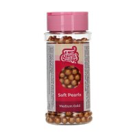 FunCakes Soft Pearls Medium Gold, 60g