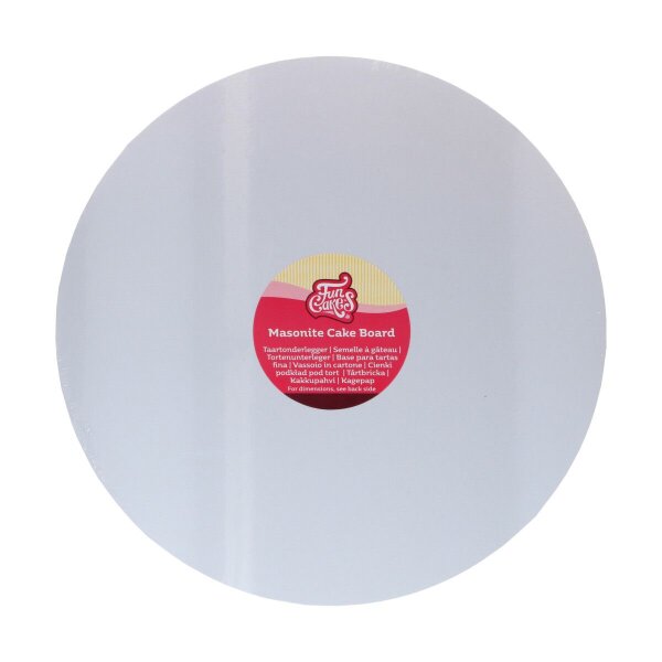 FunCakes 5mm Masonite Tortenplatte rund Weiss 30cm