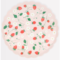 Meri Meri Teller Strawberry, 8 Stück