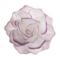 DeKora Wafer Paper Riesen Blume Weiss mit Lila 12.5cm, 1...
