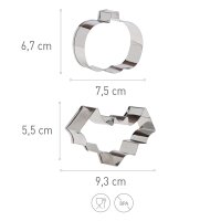 DeKora Ausstecher Set Halloween Fledermaus & Kürbis, 2 Stück