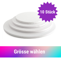 Decora 12mm Tortenplatte Rund Weiss, 10 Stück