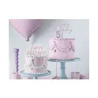 PartyDeco Happy Birthday Acryl Cake Topper Lila