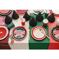 PartyDeco Teller Dunkelgrün, 6 Stück