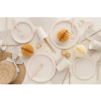 PartyDeco Tischdecke Beige 137x183cm