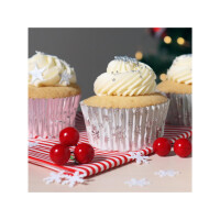 PME Cupcake Förmchen Metallic Silver Snow, 60...
