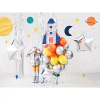 PartyDeco Luftballons Glossy Silber 30cm, 10 Stück