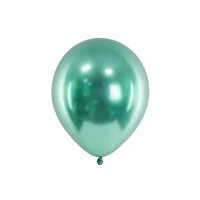 PartyDeco Luftballons Glossy Grün 30cm, 10 Stück