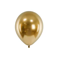 PartyDeco Luftballons Glossy Gold 30cm, 50 Stück