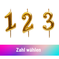 DeKora Zahlenkerze Gold