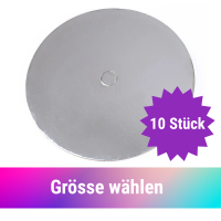 LOYAL 2.5mm Tortenplatte perforiert rund Silber 10cm, 10...