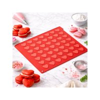 SilikoMart Silikonmatte für Herz Macarons