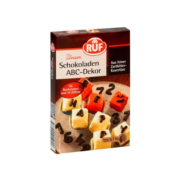 Ruf Schokoladen ABC, Buchstaben und Zahlen