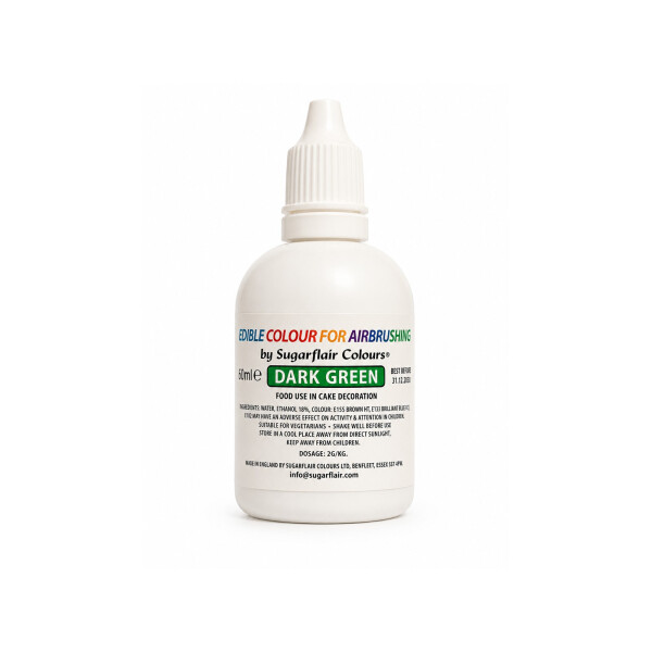 Sugarflair Airbrush Farbe Dunkelgrün 60ml