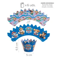 DeKora Disney PAW Patrol Cupcake Picks & Wrapper Set für 6 Stück