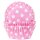 House of Marie Cupcake Förmchen Rosa-Weiss gepunktet 50 Stück