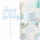 Cake Topper Happy Birthday Hellblau – Transparentes Acryl