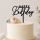 Cake Topper Happy Birthday Schwarz