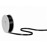 Satinband Schwarz 6mm x 1m (No. 39)