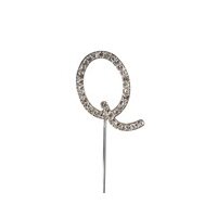 Kristall Cake Topper Buchstabe Q