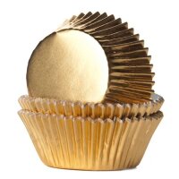 House of Marie Cupcake Förmchen Metallic Gold, 24...
