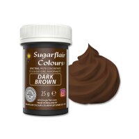 Sugarflair Pastenfarbe Dark Brown, 25g