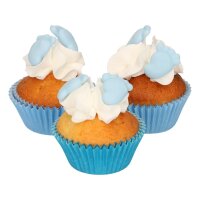 FunCakes Zuckerdekor Baby Füsse Blau, 16 Stück