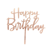 Happy Birthday Cake Topper Rosé