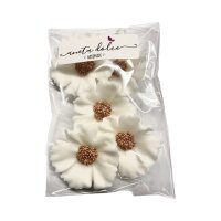 Aneta Dolce Zuckerdekor Kornblume Weiss/Gold, 5 Stück