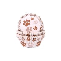 House of Marie Cupcake Förmchen braune Pfoten, 50...