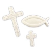 Coximus Silikonform Kreuz und Fisch