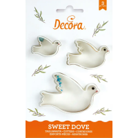 Decora Ausstecher Set Tauben, 3 Stück