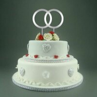 Jacobi Decor Cake Topper Doppelringe Spiegel