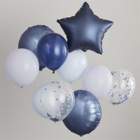 GingerRay Ballon Set Blau. 10-teilig