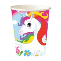 Amscan Becher Einhorn, 8 Stück