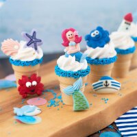 Günthart Zuckerdekor Set Meerjungfrau, 8 Stück