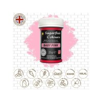Sugarflair Pastenfarbe Pastell Baby Pink, 25g