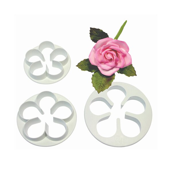 PME Ausstecher Set Rose 5-blättrig, 3-teilig