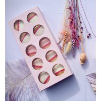 Olbaa Macaron Verpackung Rosa für 10 Stück, 2...