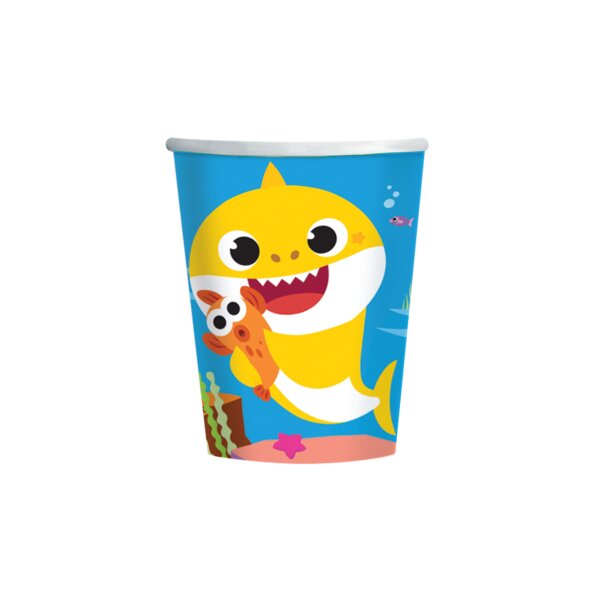 Amscan Becher Baby Shark, 8 Stück