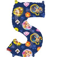 Amscan Folienballon 5, Paw Patrol - 66cm hoch