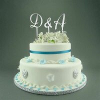 Cake Topper Buchstabe W - Spiegeloptik