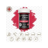 Sugarflair Pastenfarbe Cherry Red, 25g