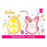 Decora Ausstecher Set Ei & Hasenkopf, 2 Stück