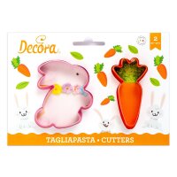 Decora Ausstecher Set Hase & Karotte, 2 Stück