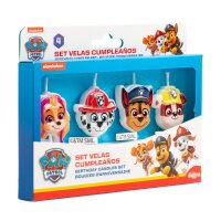 DeKora Kerzen Set Paw Patrol, 4 Stück